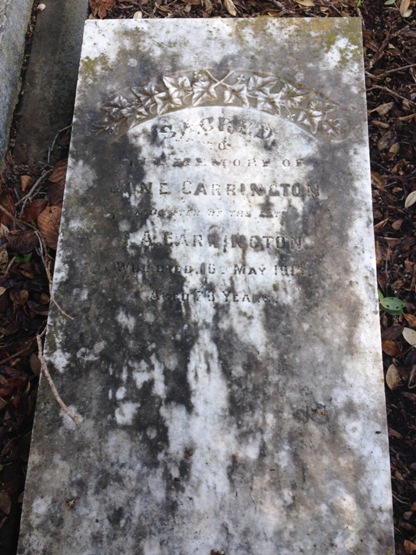 Carrington, Jane (Headstone)