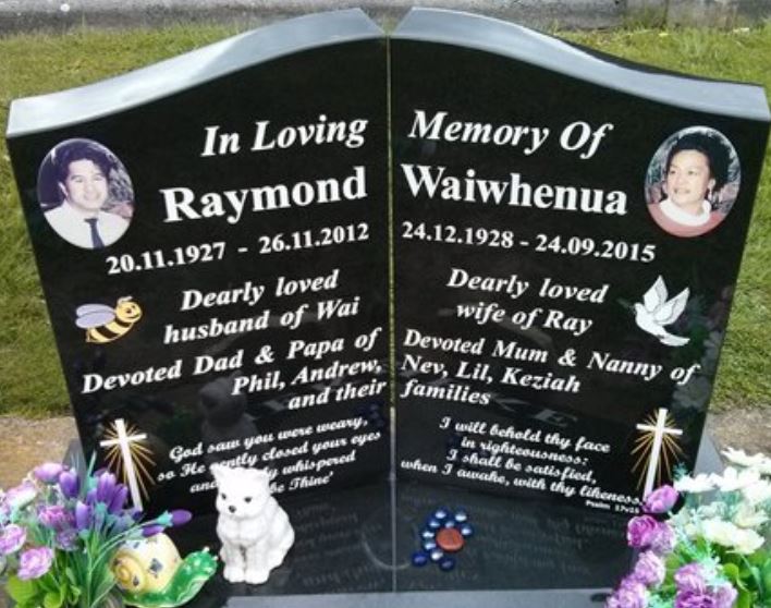 Heke, Raymond and Waiwhenua (Headstone).JPG