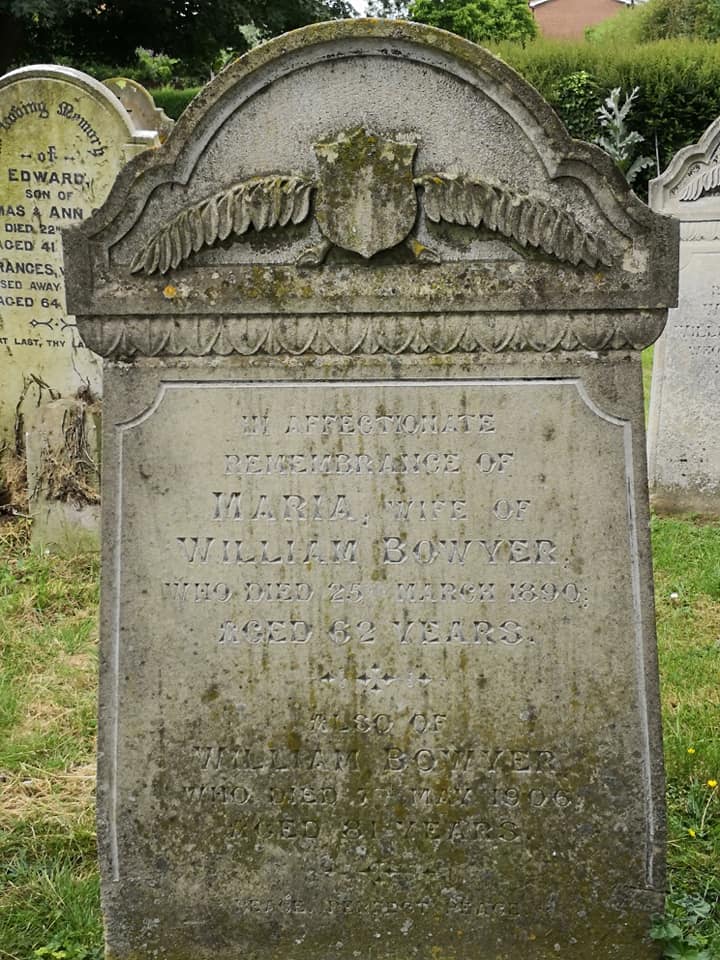 Bowyer and Priestley, William and Maria (Headstone)